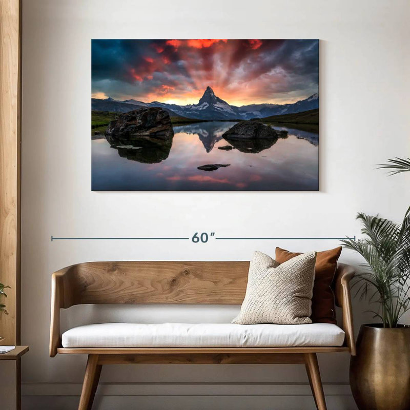 Alvord, Cervin et lac Stellisee, H 30 po x l 45 po