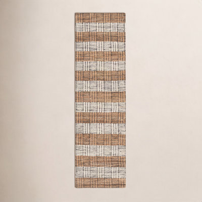 Ailish Natural Fiber Hand Woven Jacquard Performance Striped Indoor Rug