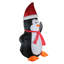 Décoration de Noël gonflable festive 4 pi noir et blanc