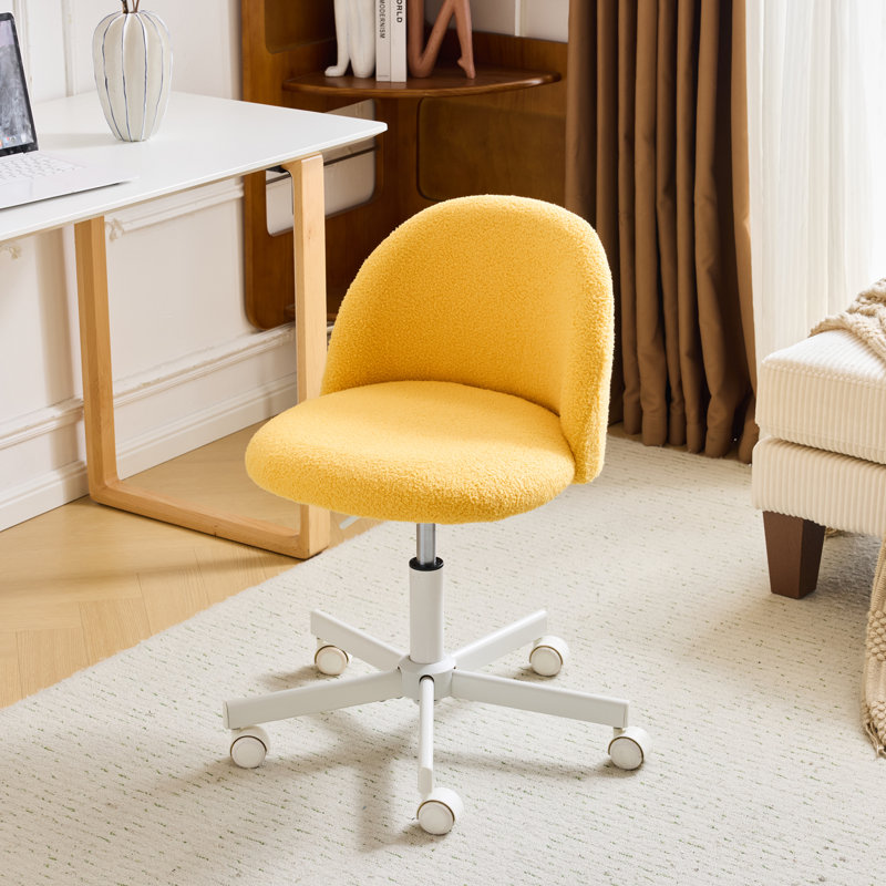 Fauteuil de bureau avec roulettes, Jaune oie