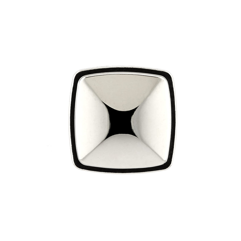 Poignée carrée surdimensionnée de 1 11/16 po Expression 1, H 1,2 po x l 1,2 po x P 1,2 po, Nickel poli