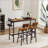 Bar Table Set with wine bottle storage rack