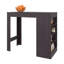 Îlot de cuisine, 4 tablettes, wengé noir