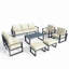Ensemble de meubles de patio en aluminium toutes saisons 7 pièces-713913154-713913160