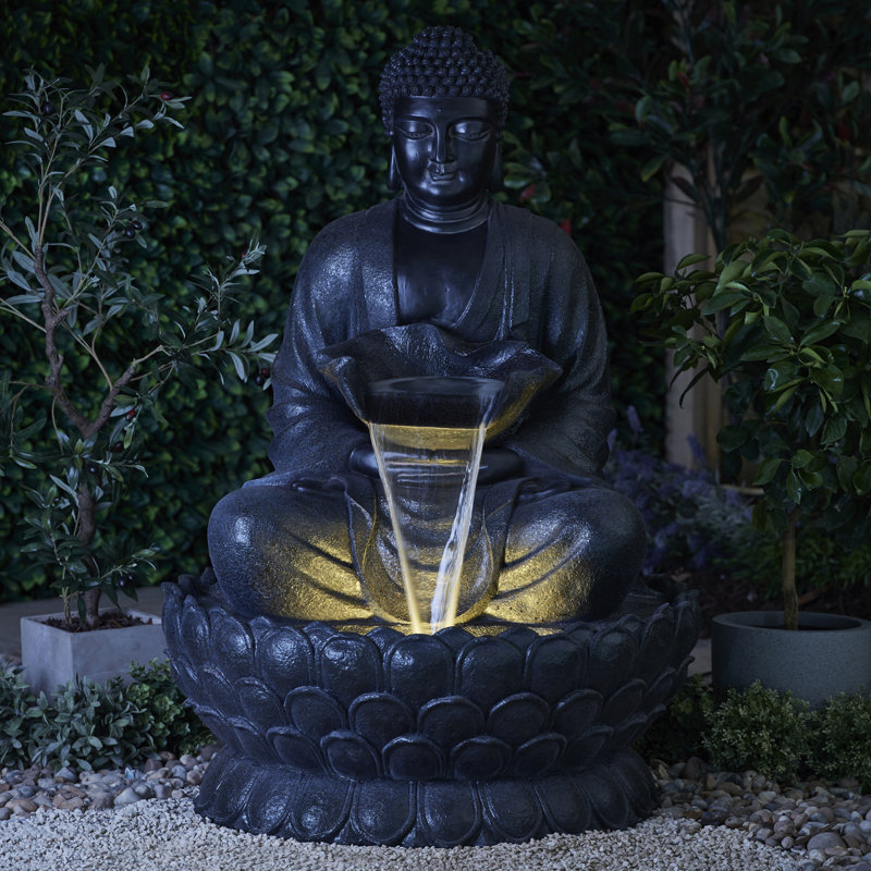 Breindel Weather Resistant Floor Fountain with Light