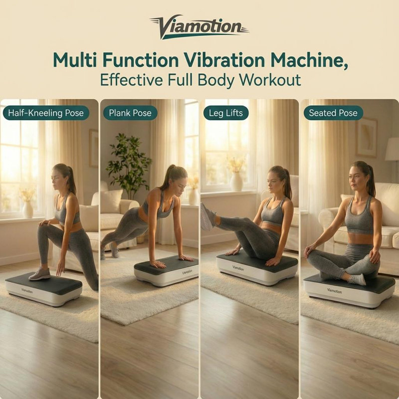 Full Body Vibration Fitness Platform with 99 Speed Levels, Resistance Bands & Magnetic Massage