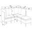 Canapé modulaire en lin rembourré avec pieds en métal-704885335