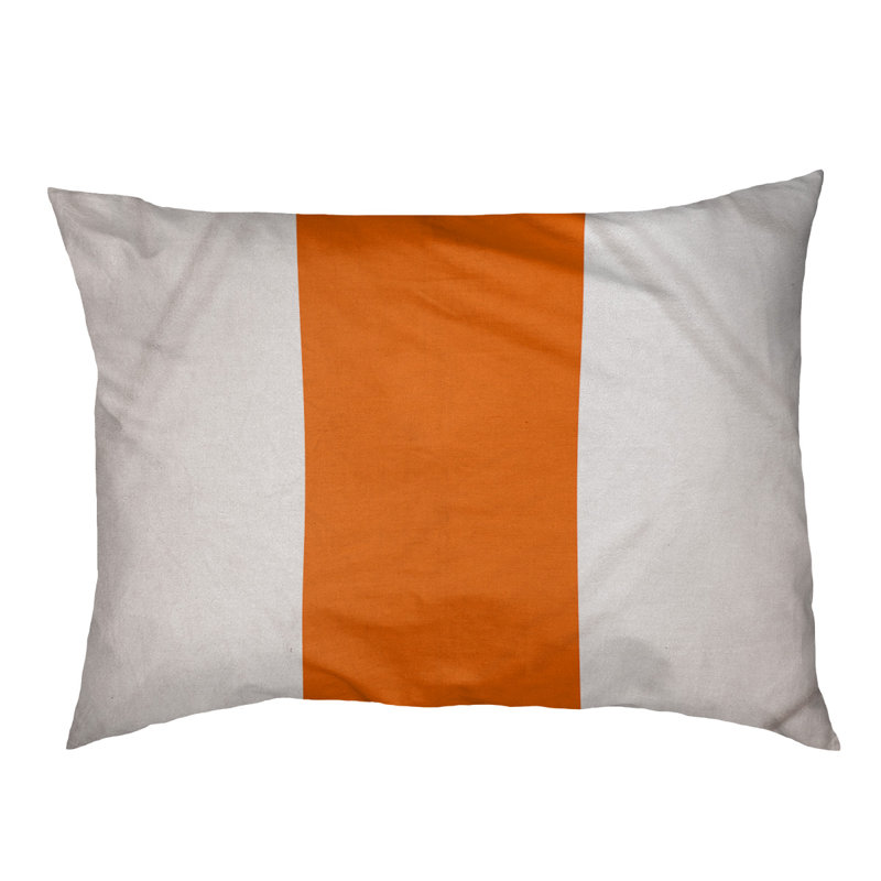 Coussin Atlanta, Très grand (l 50 po x P 40 po x H 7 po), White/Orange