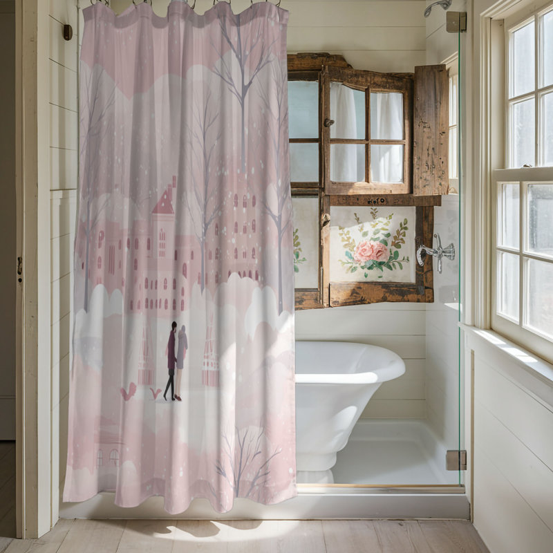 Cute Hearts - Premium Shower Curtain 89, 74"H x 71"W