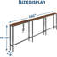 Table d'appoint étroite de 259 cm (102 po) à placer derrière le canapé - Hauteur réglable et borne de recharge-1751965785-1751965786