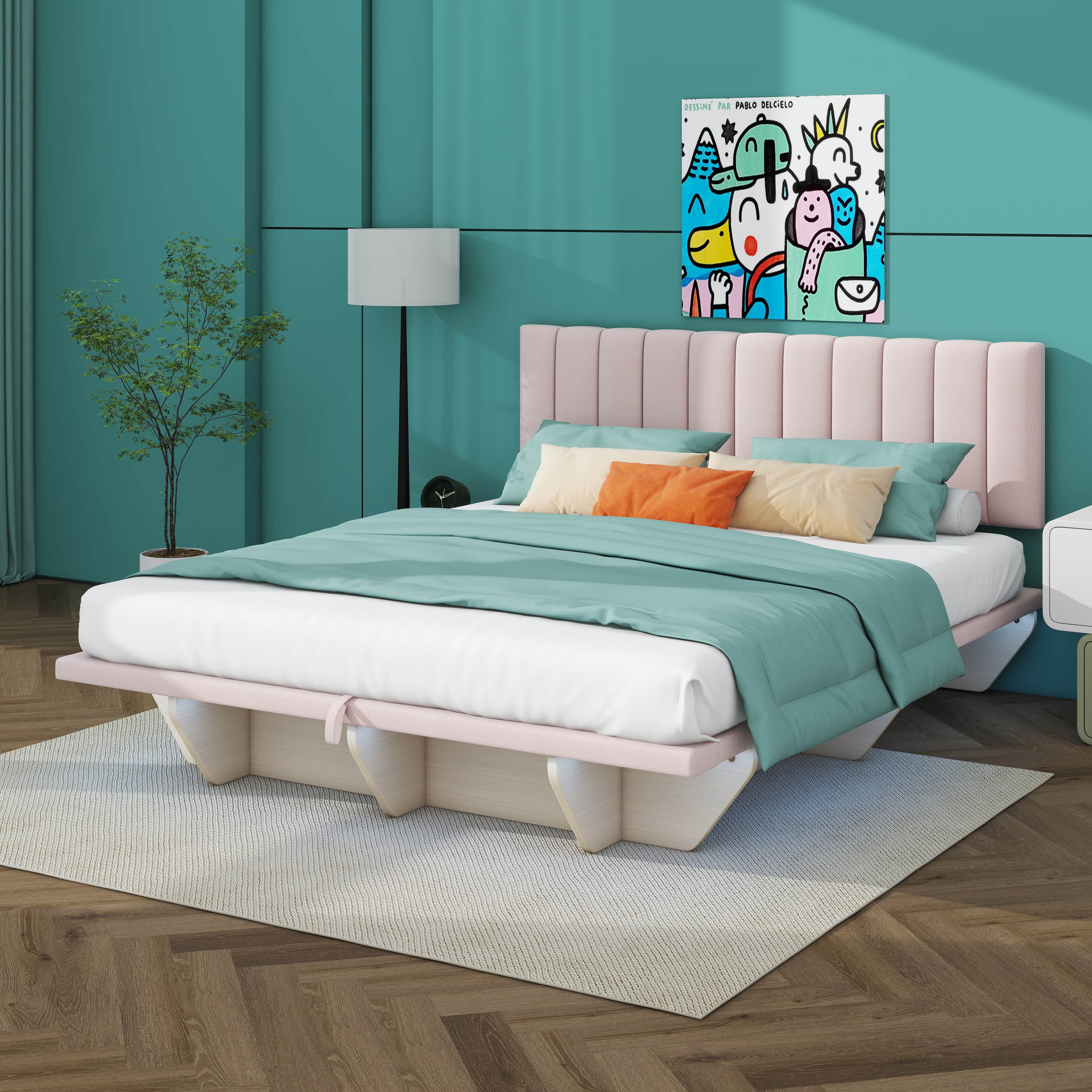 Latitude Run® Queen Size Wood Platform Bed Frame With Hydraulic Storage ...