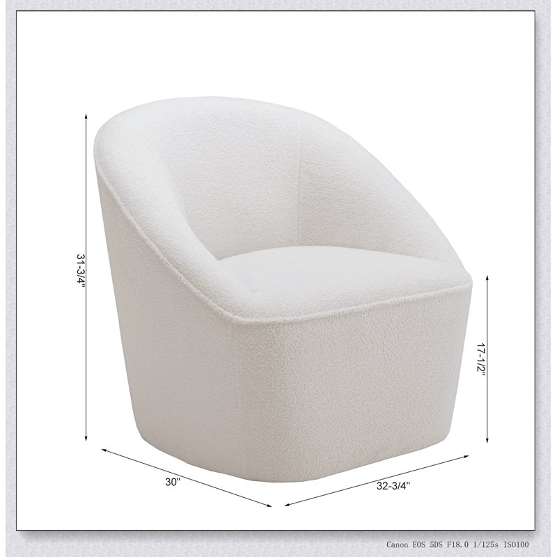 Chaise d'appoint en tissu blanc cassé
