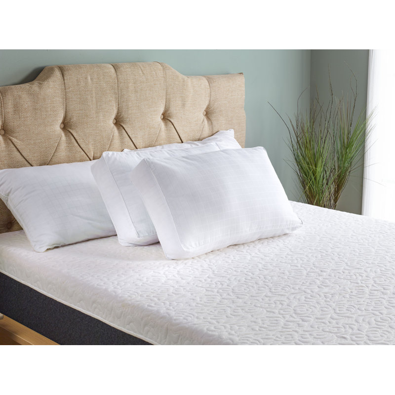 Queen White Cotton Gel Fiber Side Sleeper Pillow