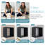  Ensemble de 4 tablettes murales cubiques flottantes pour la découverte de l'espace, marbre noir-65563805