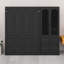 Lit escamotable multifonctionnel avec armoire de rangement réversible et tiroirs-1385835699