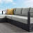 Modway Tahoe Outdoor Patio Powder-Coated Aluminum 3-Piece Left-Facing Chaise Sectional Sofa Set-95616589-95616592