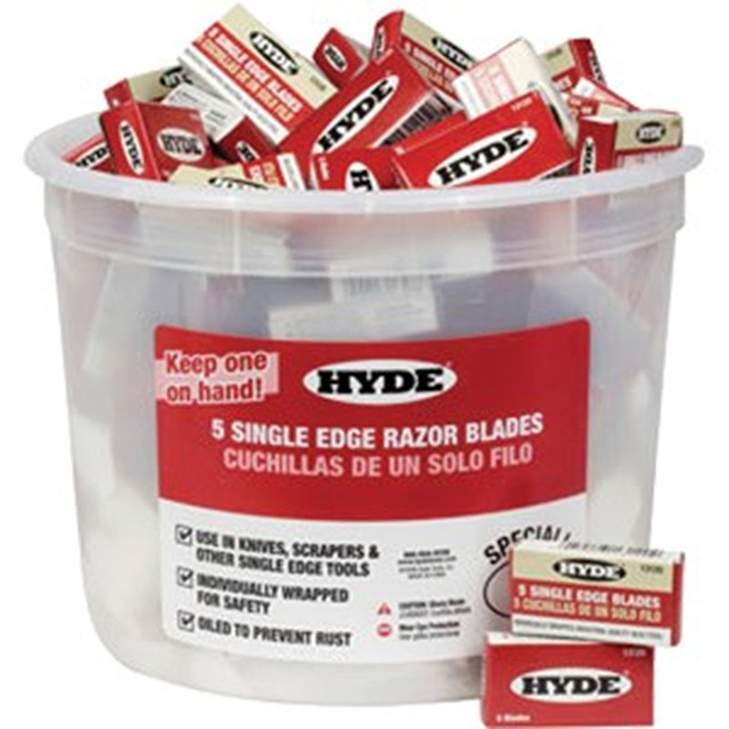Hyde 49500 5Pk Single Edge Razor Blade Bucket (100/Pk)