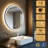 Balig Round Black Illuminated Dimmable LED Anti Fog Mirror Bathroom Vanity Mirror with Motion Sensing-1581324696