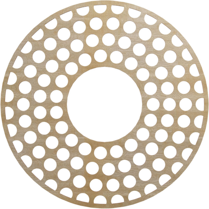 Médaillon de plafond en bois Fink, H 36 po x l 36 po x P 0,38 po, Hickory