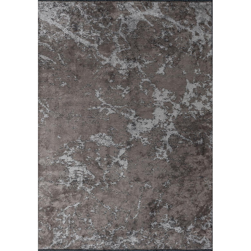 Rapture Abstract Area Rug in Gray, Square 9'