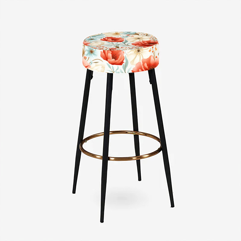 Coral Timeless Garden Flourish - Ensemble de 2 tabourets de bar botaniques