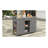 Outdoor Kitchen Island with Stainless Steel Top - Fir Wood Patio Cooking Station with Ample Storage, Towel/Spice Racks and Lockable Wheels, Grey-37876904-37876909-37876901