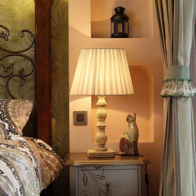 Lampe de table blanche 17,5 "