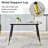 Contemporary Faux Marble 5-Piece 50" Dining Set with Upholstered Chairs-92611036-92611031