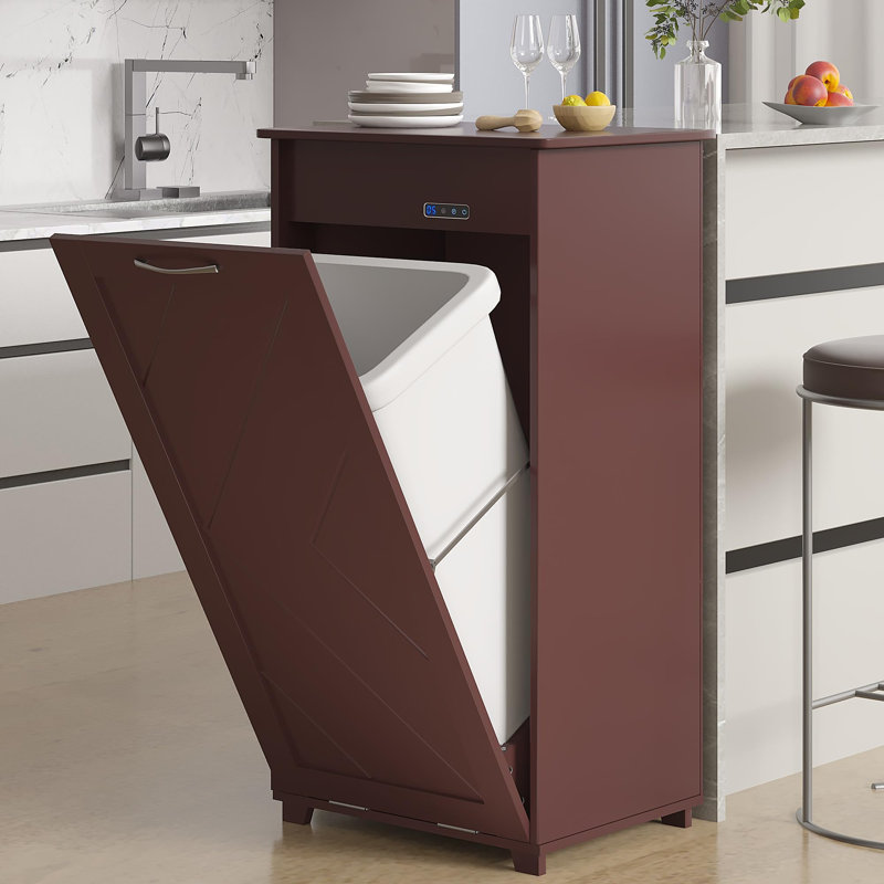 Armoire poubelle Tilt Out, Brun