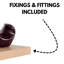 Floating Shelf Wall Shelf Kit, Foiled Finish-10343150-10343155
