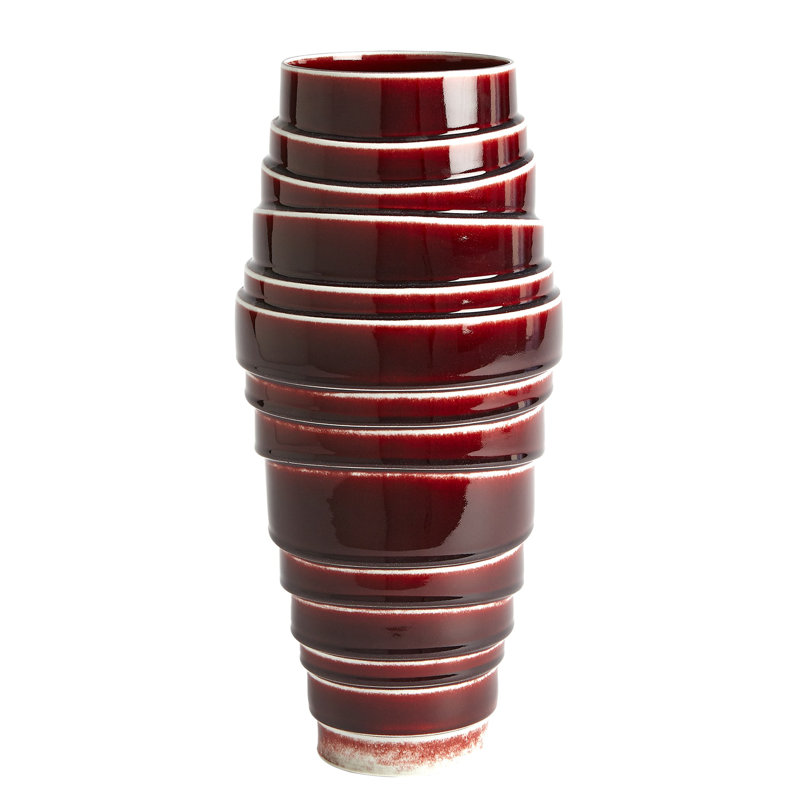 Porcelain China Table Vase, 19.75" H x 8.5" W x 8.5" D