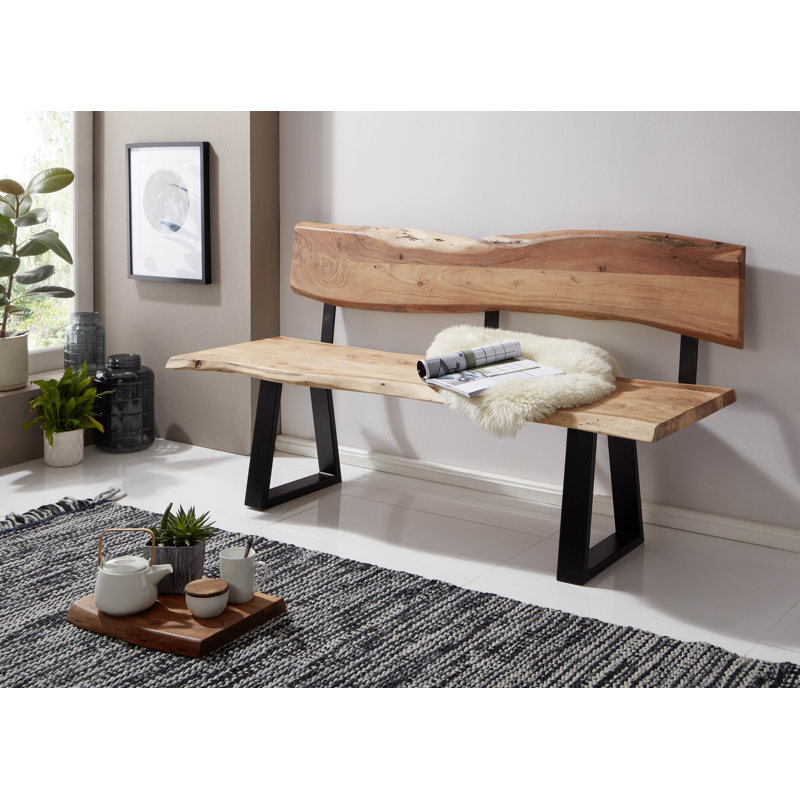 Wyncote Solid Wood Bench, 83cm H x 160cm L x 60cm W