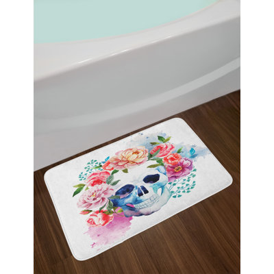 Skull Memory Foam Non-Slip Bath Rug