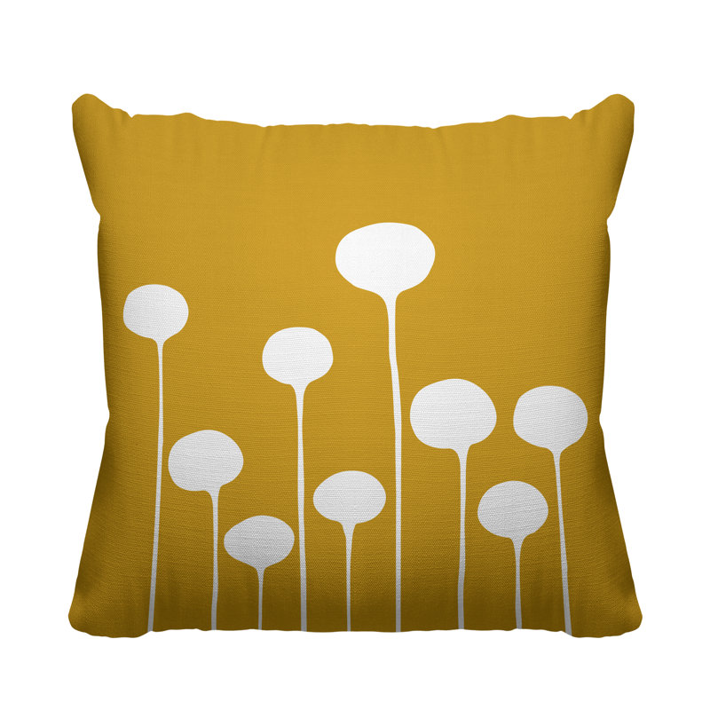 Courtland Outdoor Reversible Throw Pillow, 17W" x 17H", Yellow