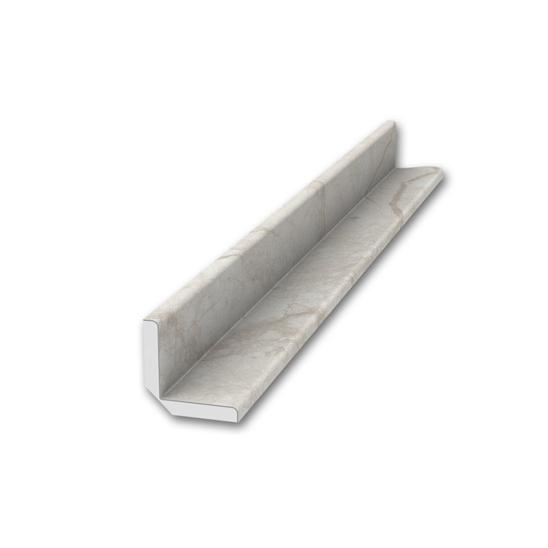 Garniture de coin intérieur FlexStone L 95 po x l 1,5 po crème Botticino, Crème Botticino
