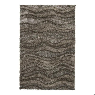 Tapis brun/brun clair à poil long Taiquita