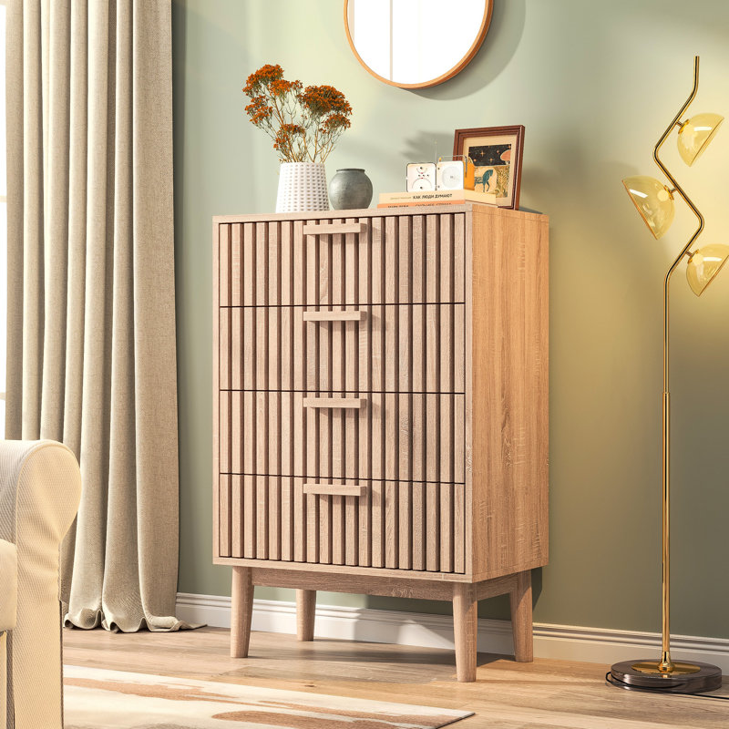 Solid Wood Rectangle Accent Chest, 91cm H x 60cm W x 34cm D, Natural