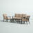Amareya 4-Piece Patio Conversation Set, 43 X 21'' Rectangular Coffee Table & Cushions