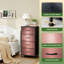 Commode à 4 tiroirs pour chambre à coucher effet feuille d'or métallique Belle conception rose pailletée or rose Petite grande commode à vêtements pour organisateurs de placard avec commode