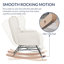 Chaise berçante en molleton l 27,5 po Zeanna