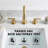Modern 8" Widespread Lever Handles Bathroom Sink Faucet in Brushed Gold With Drain Assembly-64359229-88793440-123322537