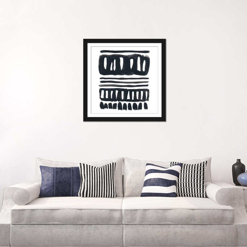 « trame ii », impression sur toile, H 18 po x l 18 po x P 1,5 po, Toile avec cadre noir