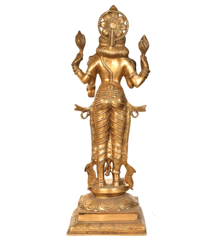 Statue de Lakshmi avec la couronne Haloed