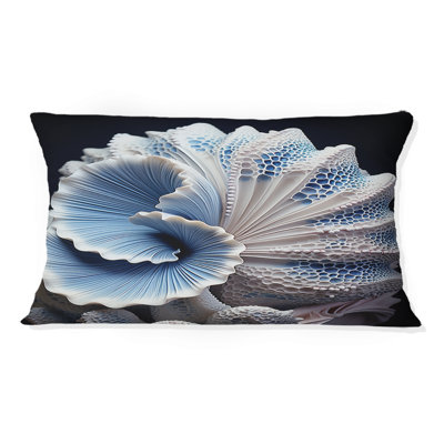 Coussin Blue Seashell Symphony - imprimé coquillage