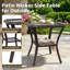 Table d'appoint de patio en verre PE