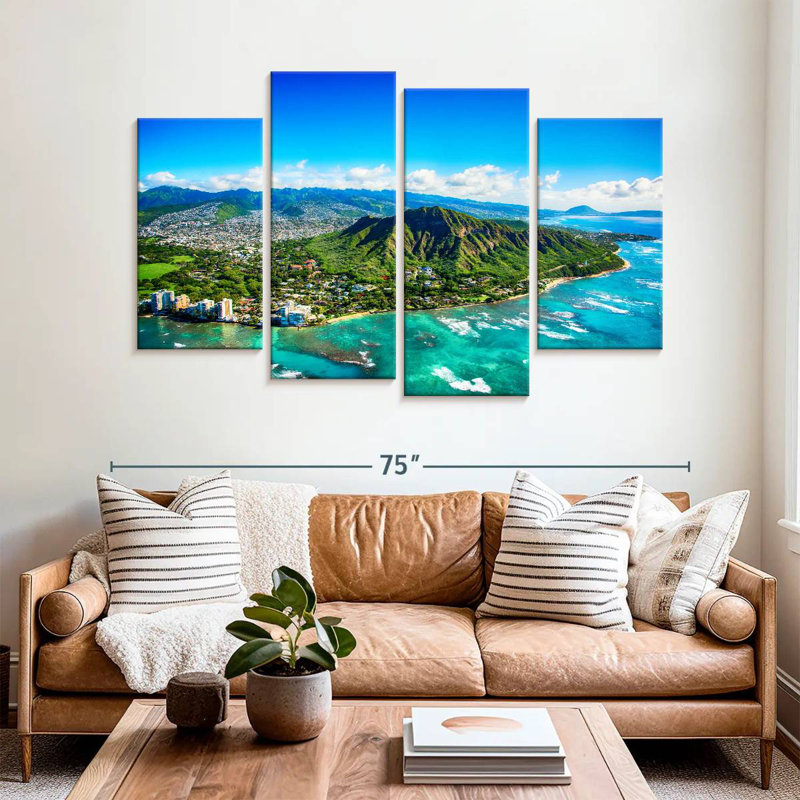 Harpa Diamond Head View, 42" H x 68" W