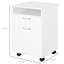 Armoire de rangement mobile blanche avec tiroir et armoire, fonctionnelle, se range facilement sous les bureaux en blanc
