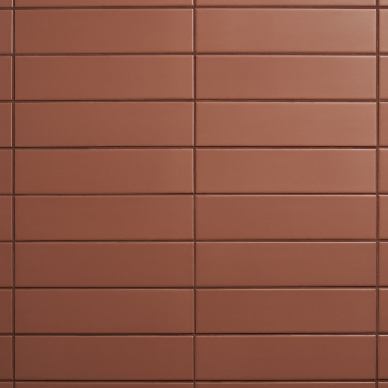 Stream 2.75 In. X 11.02 In. Matte Porcelain Wall Tile (5.05 Sq. Ft. / Case), Terracotta