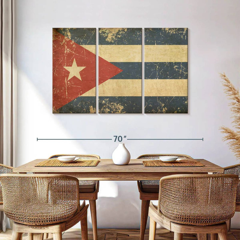 Borges Cuba Flag, 36" H x 57" W