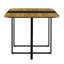 Table de salle à manger noire et naturelle en bois aggloméré bicolore - un choix idéal pour les styles minimalistes et industriels modernes, avec des dimensions de 60,2 x 39,3 x 31 pouces.